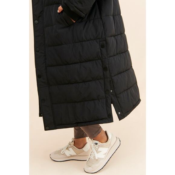 NWT Free People Universal Standard Everest Puffer Jacket XL 14/16 Hooded Black - Picture 4 of 7